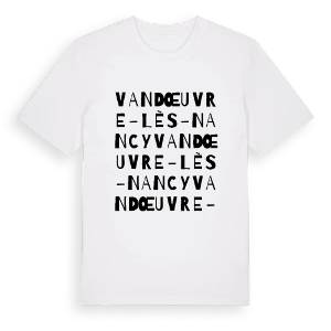 Vandœuvre-lès-Nancy ordlek t-shirt – ekologisk bomull t-shirt från Pinshirt