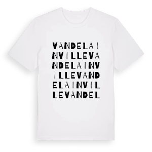 Vandelainville ordlek t-shirt – ekologisk bomull t-shirt från Pinshirt