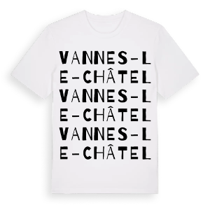 Vannes-le-Châtel ordlek t-shirt – ekologisk bomull t-shirt från Pinshirt