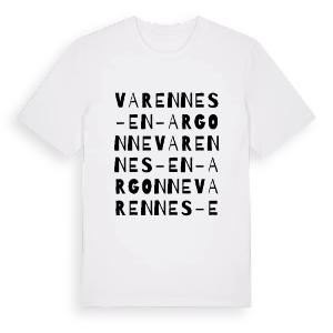 Varennes-en-Argonne ordlek t-shirt – ekologisk bomull t-shirt från Pinshirt