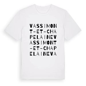 Vassimont-et-Chapelaine ordlek t-shirt – ekologisk bomull t-shirt från PinShirt