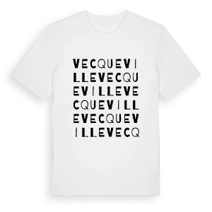 Vecqueville ordlek t-shirt – ekologisk bomull t-shirt från Pinshirt