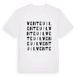 Venteuil ordlek t-shirt – ekologisk bomull t-shirt från Pinshirt