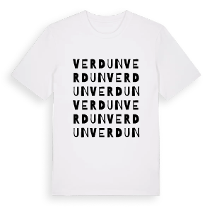 Verdun ordlek t-shirt – ekologisk bomull t-shirt från Pinshirt