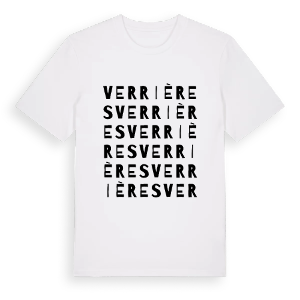 Verrières ordlek t-shirt – ekologisk bomull t-shirt från Pinshirt