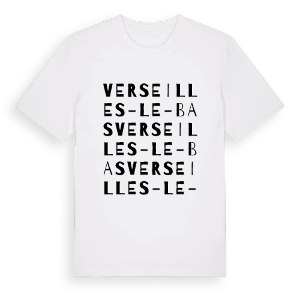 Verseilles-le-Bas ordlek t-shirt – ekologisk bomull t-shirt från Pinshirt
