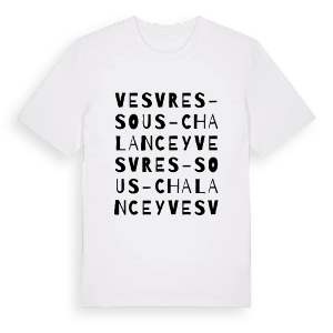 Vesvres-sous-Chalancey ordlek t-shirt – ekologisk bomull t-shirt från PinShirt