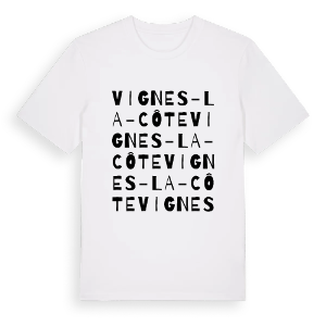Vignes-la-Côte ordlek t-shirt – ekologisk bomull t-shirt från Pinshirt