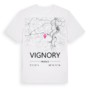 Vignory karta t-shirt – ekologisk bomull t-shirt från Pinshirt