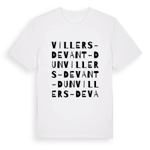 Villers-devant-Dun ordlek t-shirt – ekologisk bomull t-shirt från Pinshirt