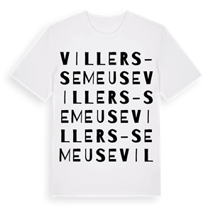 Villers-Semeuse ordlek t-shirt – ekologisk bomull t-shirt från Pinshirt