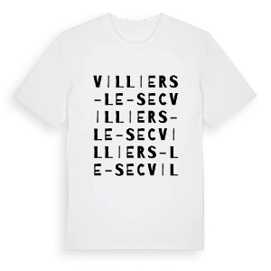 Villiers-le-Sec ordlek t-shirt – ekologisk bomull t-shirt från Pinshirt