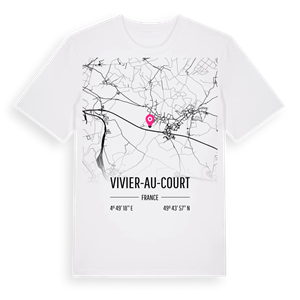 Vivier-au-Court karta t-shirt – ekologisk bomull t-shirt från Pinshirt