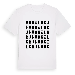 Vogelgrun ordlek t-shirt – ekologisk bomull t-shirt från Pinshirt