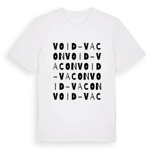 Void-Vacon ordlek t-shirt – ekologisk bomull t-shirt från Pinshirt