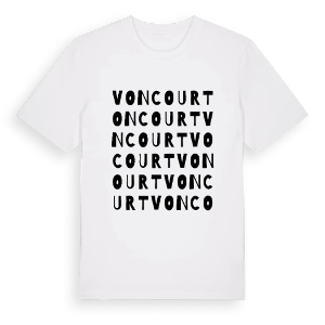 Voncourt ordlek t-shirt – ekologisk bomull t-shirt från Pinshirt