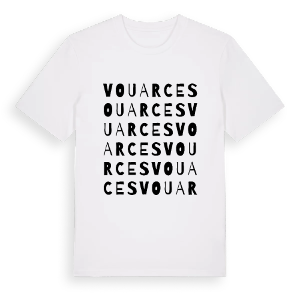 Vouarces ordlek t-shirt – ekologisk bomull t-shirt från Pinshirt