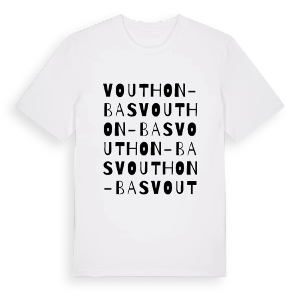 Vouthon-Bas ordlek t-shirt – ekologisk bomull t-shirt från Pinshirt