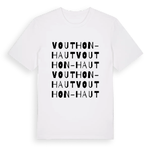 Vouthon-Haut ordlek t-shirt – ekologisk bomull t-shirt från Pinshirt