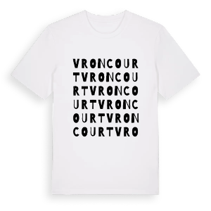 Vroncourt ordlek t-shirt – ekologisk bomull t-shirt från Pinshirt