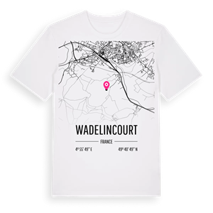 Wadelincourt karta t-shirt – ekologisk bomull t-shirt från Pinshirt