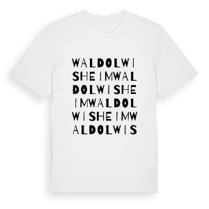 Waldolwisheim ordlek t-shirt – ekologisk bomull t-shirt från Pinshirt