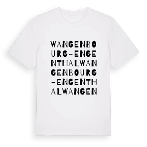 Wangenbourg-Engenthal ordlek t-shirt – ekologisk bomull t-shirt från Pinshirt