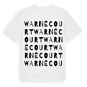 Warnécourt ordlek t-shirt – ekologisk bomull t-shirt från Pinshirt