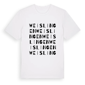 Weislingen ordlek t-shirt – ekologisk bomull t-shirt från Pinshirt