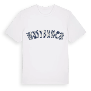 Weitbruch college t-shirt – ekologisk bomull t-shirt från Pinshirt