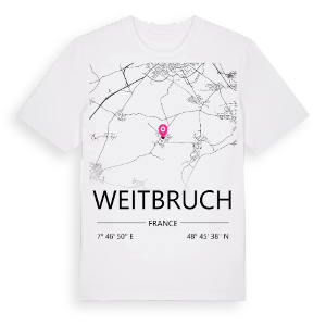 Weitbruch karta t-shirt – ekologisk bomull t-shirt från Pinshirt