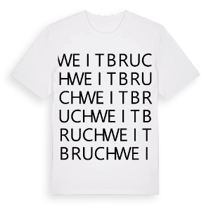 Weitbruch ordlek t-shirt – ekologisk bomull t-shirt från Pinshirt