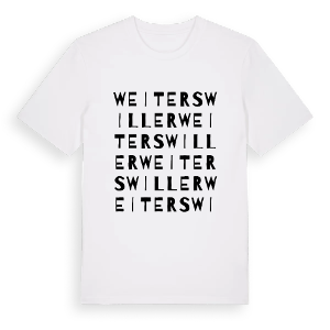 Weiterswiller ordlek t-shirt – ekologisk bomull t-shirt från Pinshirt