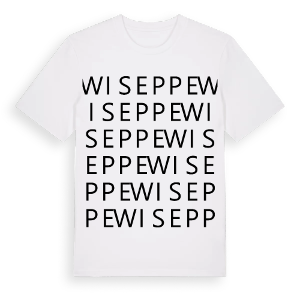Wiseppe ordlek t-shirt – ekologisk bomull t-shirt från Pinshirt