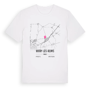 Witry-lès-Reims karta t-shirt – ekologisk bomull t-shirt från Pinshirt