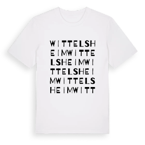 Wittelsheim ordlek t-shirt – ekologisk bomull t-shirt från Pinshirt