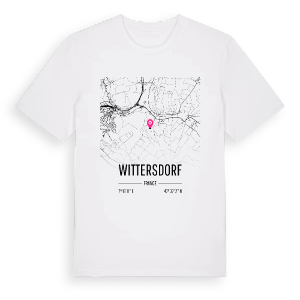 Wittersdorf karta t-shirt – ekologisk bomull t-shirt från Pinshirt