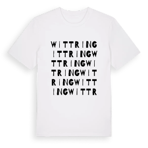 Wittring ordlek t-shirt – ekologisk bomull t-shirt från Pinshirt