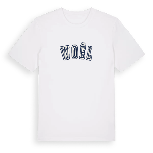 Woël college t-shirt – ekologisk bomull t-shirt från Pinshirt