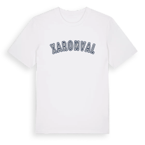 Xaronval college t-shirt – ekologisk bomull t-shirt från Pinshirt