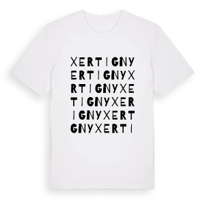 Xertigny ordlek t-shirt – ekologisk bomull t-shirt från Pinshirt