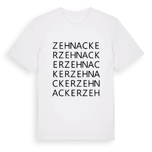 Zehnacker ordlek t-shirt – ekologisk bomull t-shirt från Pinshirt