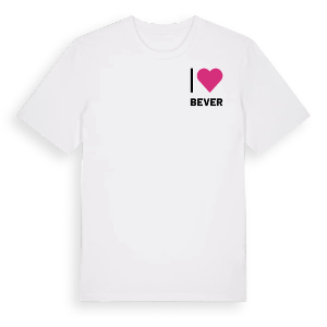 Jag älskar Bever t-shirt litet tryck – ekologisk bomull t-shirt från Pinshirt
