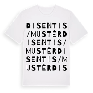 Disentis/Mustér ordlek t-shirt – ekologisk bomull t-shirt från Pinshirt