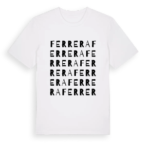 Ferrera ordlek t-shirt – ekologisk bomull t-shirt från Pinshirt