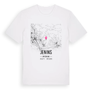 Jenins karta t-shirt – ekologisk bomull t-shirt från Pinshirt