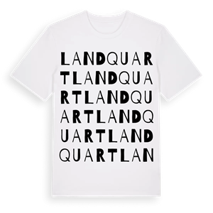 Landquart ordlek t-shirt – ekologisk bomull t-shirt från Pinshirt