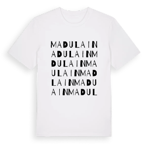 Madulain ordlek t-shirt – ekologisk bomull t-shirt från Pinshirt