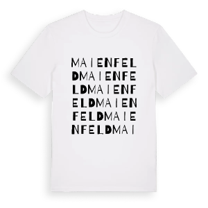Maienfeld ordlek t-shirt – ekologisk bomull t-shirt från Pinshirt