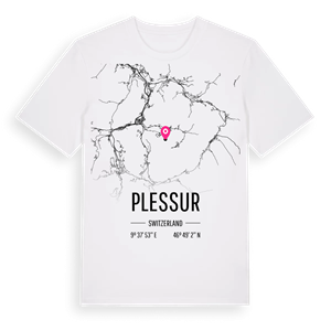 Plessur karta t-shirt – ekologisk bomull t-shirt från Pinshirt